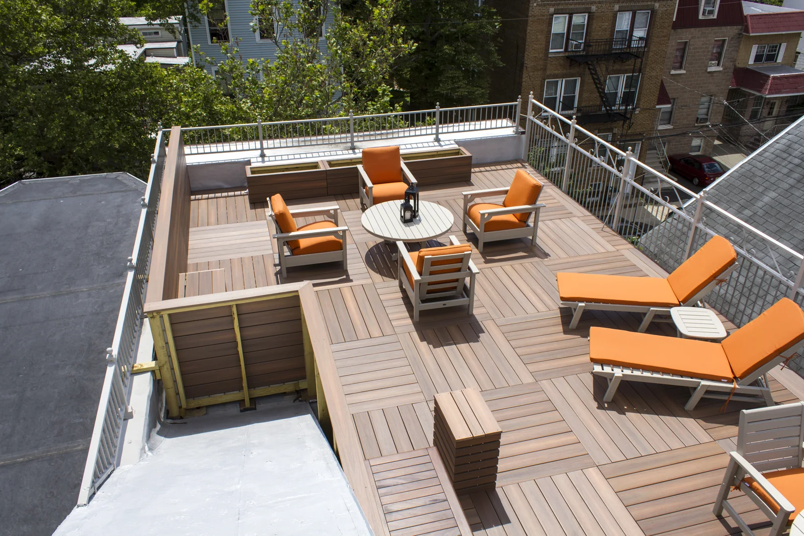 Composite rooftop lounge overview by City Decks New York.
