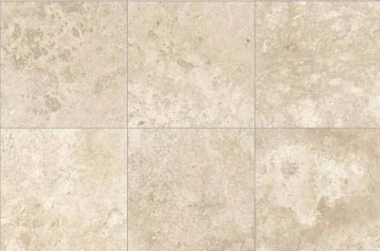 Crema porcelain paver sample, Travertine Series