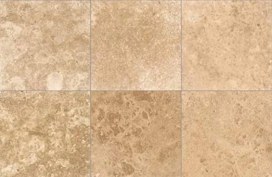 Walnut porcelain paver sample, Travertine Series